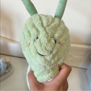 Plush Green Smiling Bug Toy